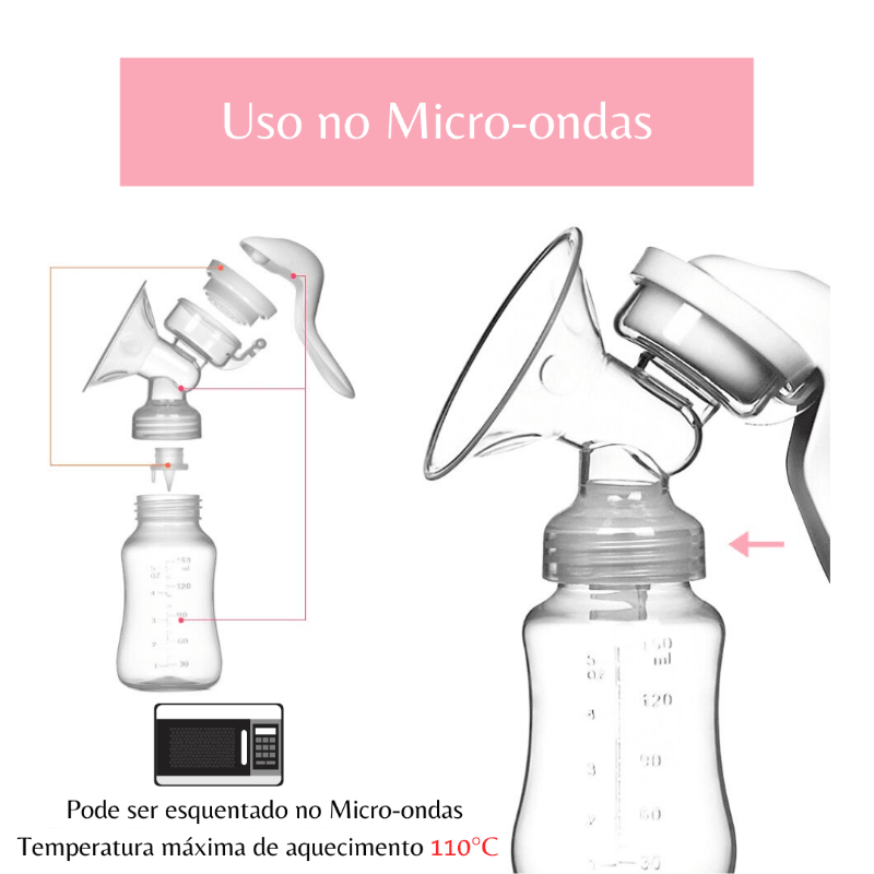 Bomba Manual - extratora de leite - Conforto e eficiência para sua amamentação!