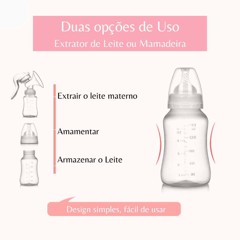 Bomba Manual - extratora de leite - Conforto e eficiência para sua amamentação!