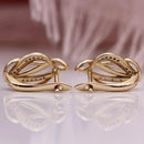 Brincos de argola requintados com decoração de zircônia brilhante, cobertura dourada  similar a ouro - Estilo minimalista - Sua beleza realçada com toque de brilho!