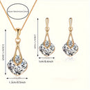 Brincos e Colar de liga de níquel com pedras brilhantes fecho de pino agulha em aço inoxidável - Elegância atemporal para mulheres modernas!