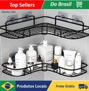 KIT 2 prateleiras suporte com adesivo de parede uso banheiro, cozinha, lavanderia - Praticidade para seu conforto!
