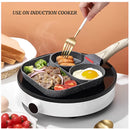 Frigideira antiaderente de 3 furos para fritura de alimentos separados - infinitas opções na sua cozinha!