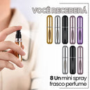 Mini frasco spray de perfume portátil de 5 ml colorido recarregável - Seu perfume, sempre com você!