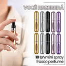 Mini frasco spray de perfume portátil de 5 ml colorido recarregável - Seu perfume, sempre com você!