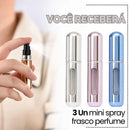 Mini frasco spray de perfume portátil de 5 ml colorido recarregável - Seu perfume, sempre com você!