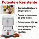 Moedor de café em aço inoxidável,  multifuncional 110V com 4 laminas - Seu café, do seu je!ito, sempre fresco!