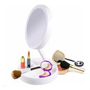 Espelho  dobrável de mesa com led e aumento de 10x para maquiagem - Sua beleza refletida com estilo!