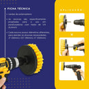Kit com 3 Escovas de Limpeza para Parafusadeira e Furadeira - Ferramentas limpas, trabalho perfeito!