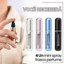 Mini frasco spray de perfume portátil de 5 ml colorido recarregável - Seu perfume, sempre com você!