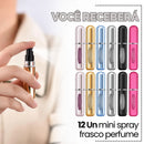 Mini frasco spray de perfume portátil de 5 ml colorido recarregável - Seu perfume, sempre com você!