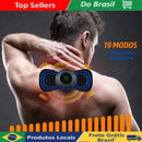 Mini massageador elétrico portátil de estimulação de pescoço EMS para alívio da dor muscular cervical!