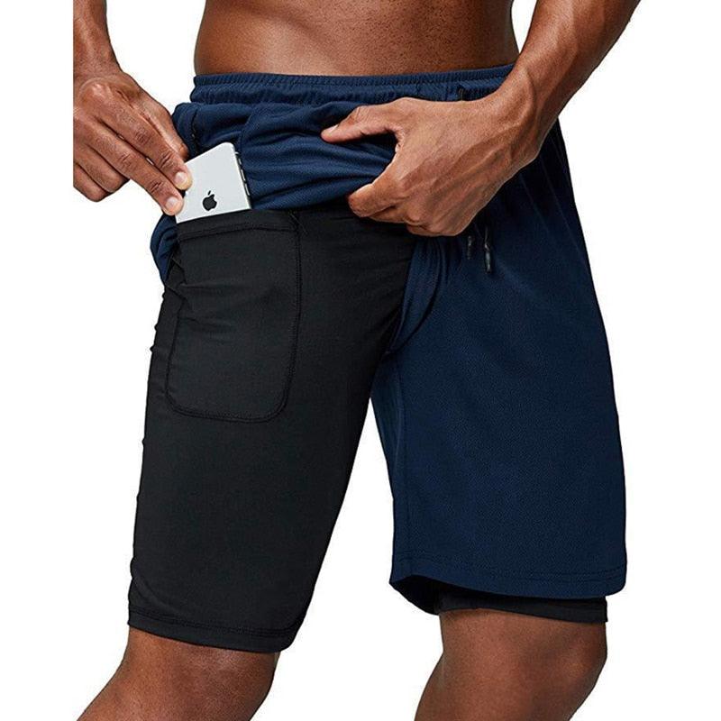 Calção, Romacci Calções de corrida 2 em 1 masculino - Tecido de ecagem rápida - Essencial para qualquer atividade física!