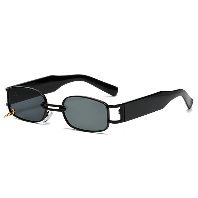 Óculos Fashion de sol feminino, quadrados estilo punk de marca de luxo - Ousadia e estilo em um só olhar!