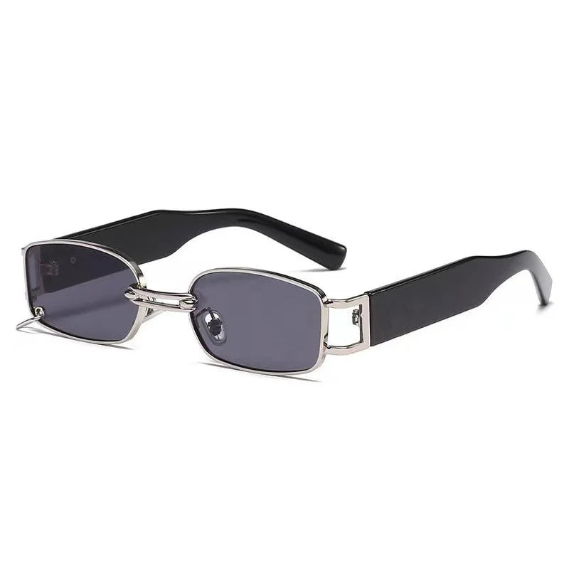 Óculos Fashion de sol feminino, quadrados estilo punk de marca de luxo - Ousadia e estilo em um só olhar!