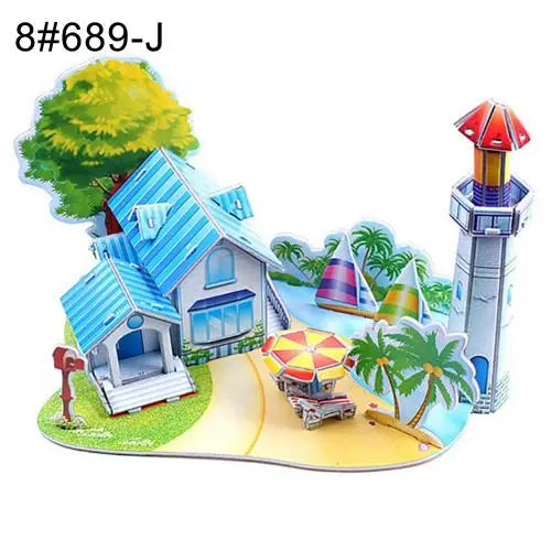 Brinquedo interativo quebra-cabeça para montagem de castelo modelo que trabalha a cognição de desenvolvimento da criança.- Construa o futuro do seu filho, peça por peça!