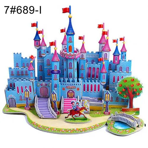 Brinquedo interativo quebra-cabeça para montagem de castelo modelo que trabalha a cognição de desenvolvimento da criança.- Construa o futuro do seu filho, peça por peça!