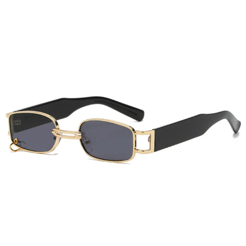 Óculos Fashion de sol feminino, quadrados estilo punk de marca de luxo - Ousadia e estilo em um só olhar!