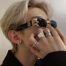 Óculos retangular de sol feminino  designer vintage estilo retro - Clássico que nunca sai de moda!