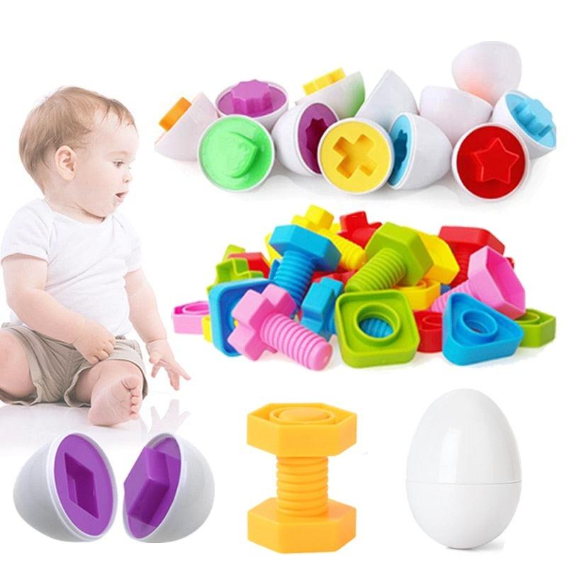 Brinquedos Montessori - ovos e parafusos - Desperte o gênio que é seu filho!