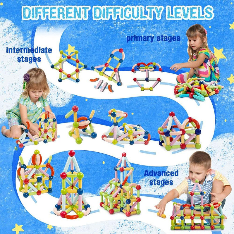 Blocos de Construção Magnéticos  -  Infantil - Liberte a imaginação de seu filho!