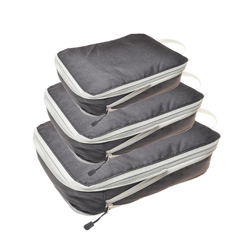 Conjunto de bolsas organizadoras para viagem - Roupas arrumadas, viagens mais leves.