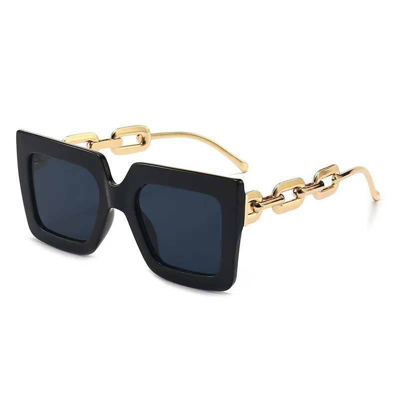 Óculos de sol  estilo quadrado de luxo masculino e feminino de armação grande proteção UV400 - Um acessório  que te define e te diferencia da multidão!