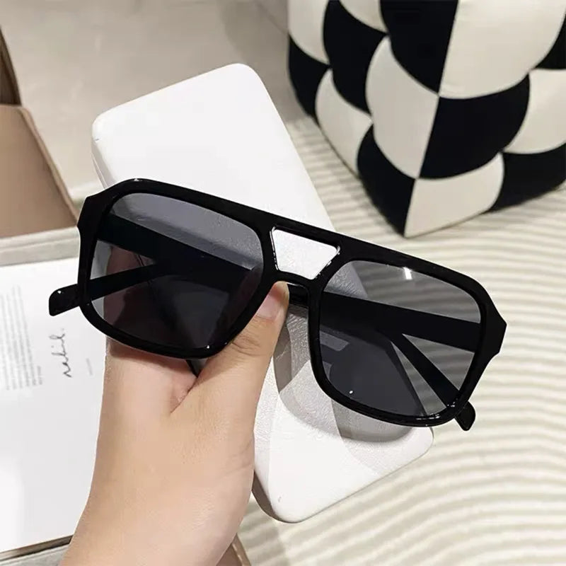 Óculos de sol quadrado  grande moda feminina  UV 400 - Estilo e proteção para seus olhos, em qualquer momento!