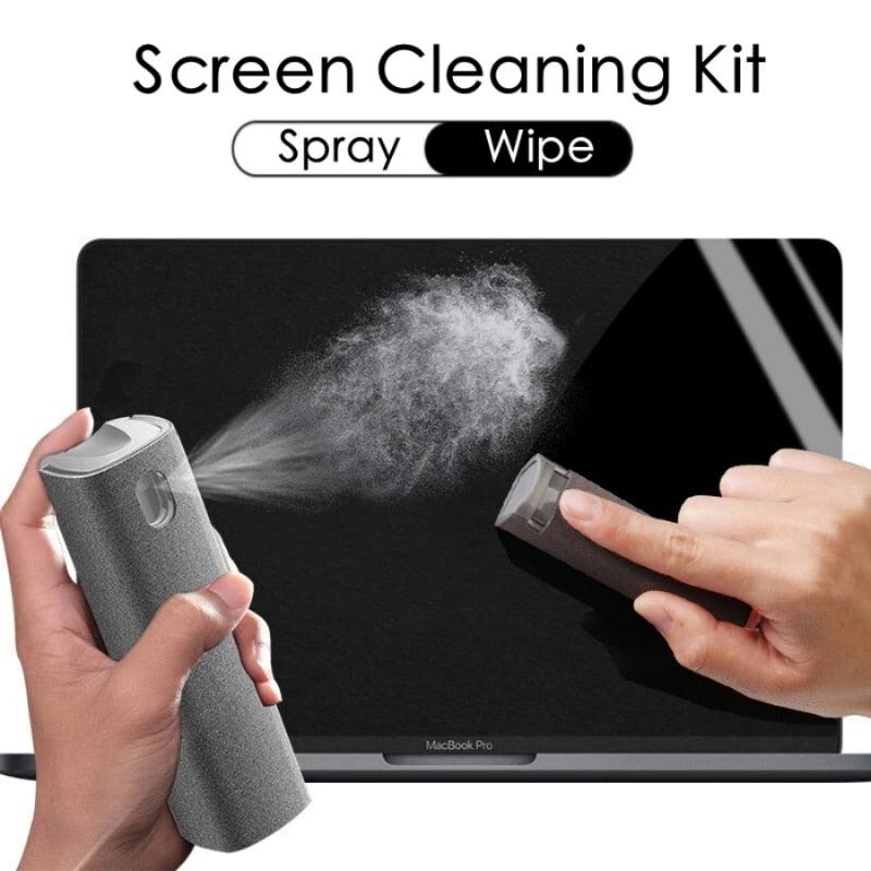 Spray e Limpador 2 em 1 - Limpeza rápida e fácil para todas as suas telas!