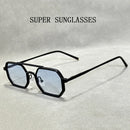 Óculos de sol quadrados masculino e feminino steampunk vintage - Estilo retrô-futurista para um visual inesquecível!