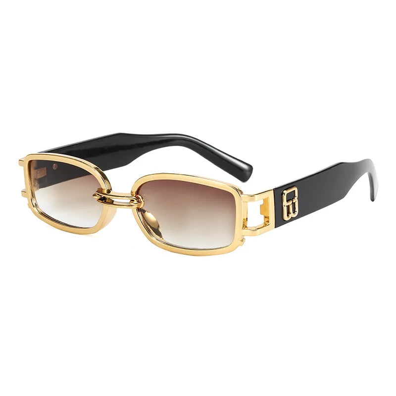 Óculos retangular de sol feminino  designer vintage estilo retro - Clássico que nunca sai de moda!