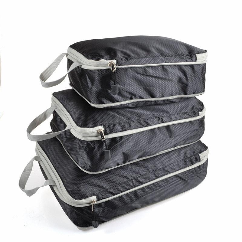 Conjunto de bolsas organizadoras para viagem - Roupas arrumadas, viagens mais leves.
