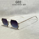 Óculos de sol quadrados masculino e feminino steampunk vintage - Estilo retrô-futurista para um visual inesquecível!