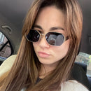 Óculos de sol feminino  clássico retangular  - UV 400 - Estilo e proteção para seus olhos, em qualquer momento!