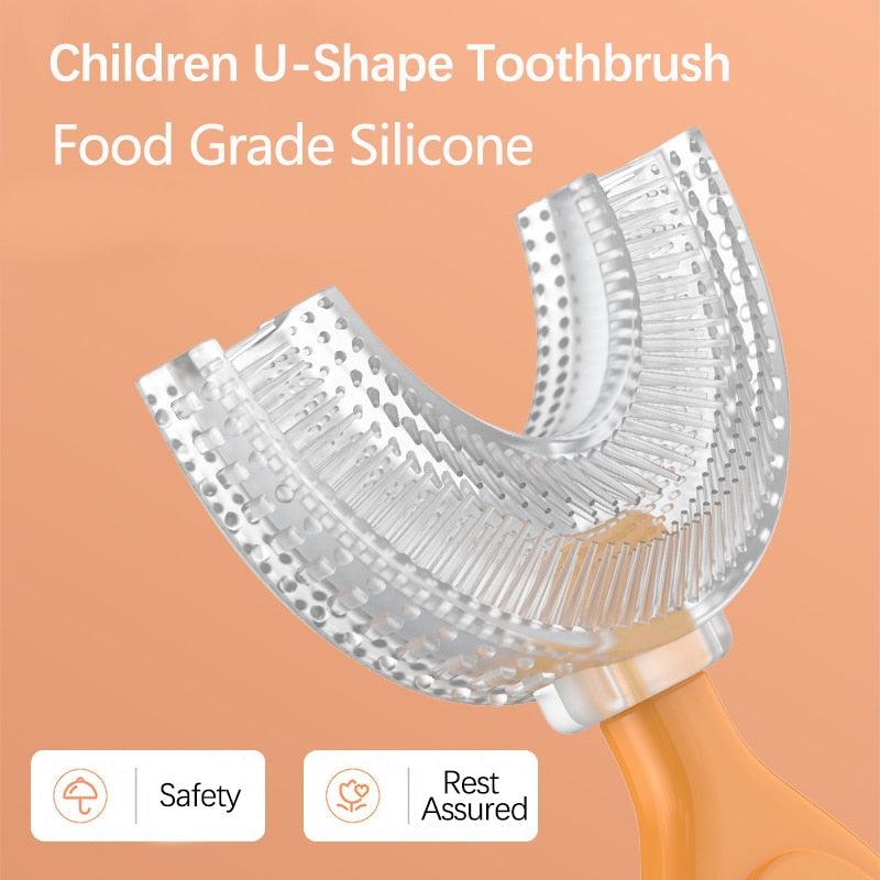 Escova de dentes infantil - em formato de U - A escova de dentes que as crianças amam!