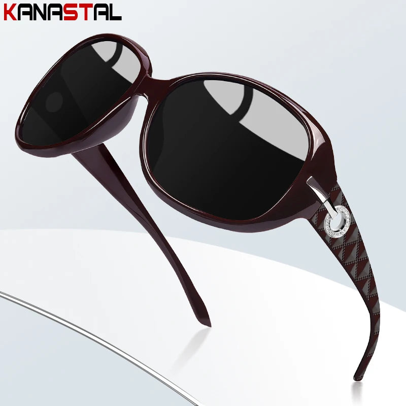 Óculos de sol polarizados femininos Fashion para Festa Praia Viagem , Antirreflexo -Estilo e proteção em um só óculos!