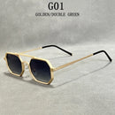 Óculos de sol quadrados masculino e feminino steampunk vintage - Estilo retrô-futurista para um visual inesquecível!