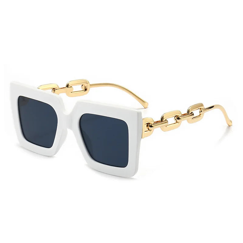 Óculos de sol  estilo quadrado de luxo masculino e feminino de armação grande proteção UV400 - Um acessório  que te define e te diferencia da multidão!