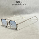 Óculos de sol quadrados masculino e feminino steampunk vintage - Estilo retrô-futurista para um visual inesquecível!