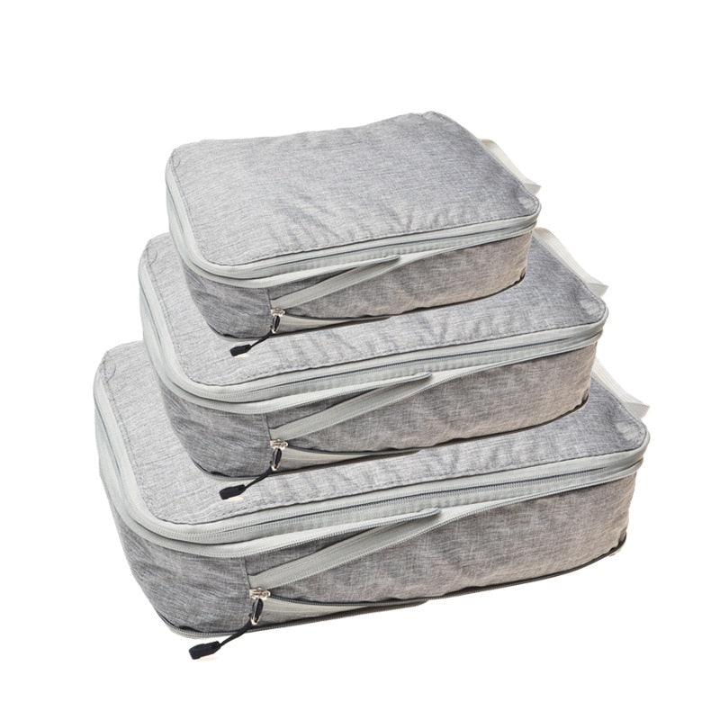 Conjunto de bolsas organizadoras para viagem - Roupas arrumadas, viagens mais leves.