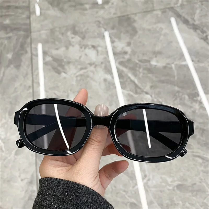 Óculos de sol oval masculino e feminino, de alta qualidade, moda vintage - Estilo vintage para um visual moderno!