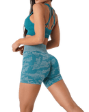 Shorts sem costura camuflado - Conforto e estilo em perfeita harmonia!