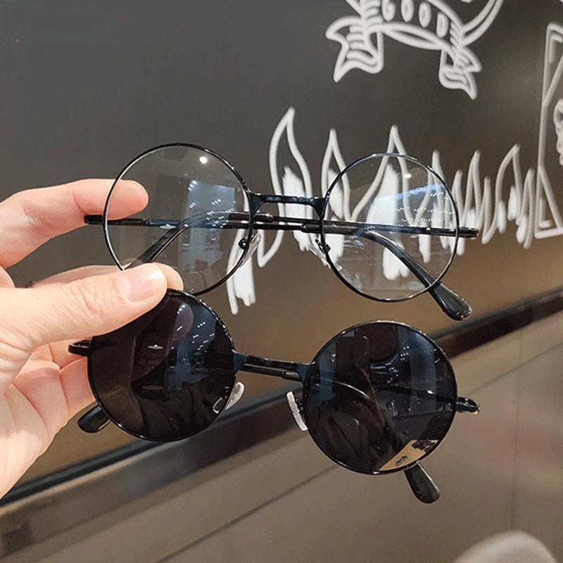 Óculos de Sol infantil masculino e feminino, rRedondos Vintage  UV400 - Estilo e proteção para seus olhos!