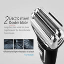 Barbeador elétrico recarregável, masculino e aparador de pelo do nariz - Barba perfeita, pele macia!