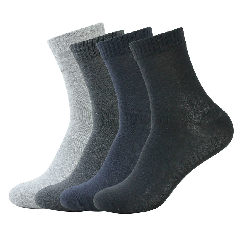 Kit com 12 pares de meias masculina antiderrapante de algodão - Pés quentinhos, estilo moderno!