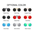 Óculos de sol steampunk dobrável masculino  e feminino com lentes duplas  e armação de liga de metal- Visão nítida e estilo em qualquer situação!