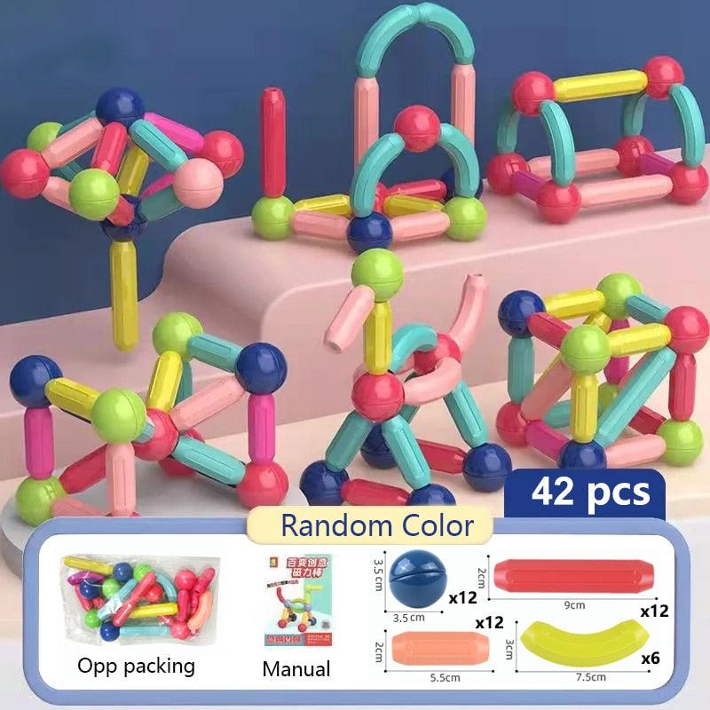 Blocos de Construção Magnéticos  -  Infantil - Liberte a imaginação de seu filho!