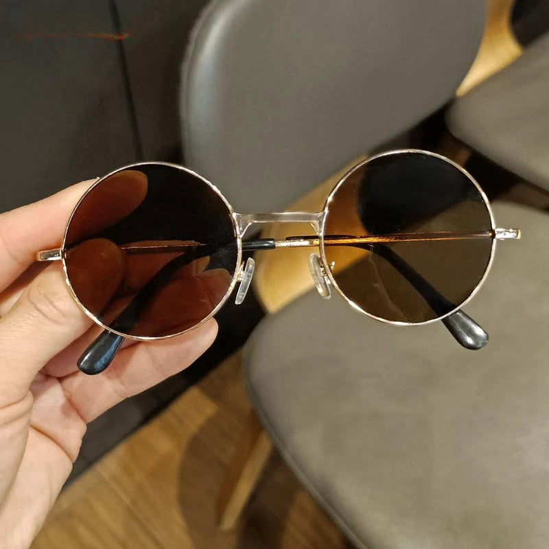 Óculos de Sol infantil masculino e feminino, rRedondos Vintage  UV400 - Estilo e proteção para seus olhos!