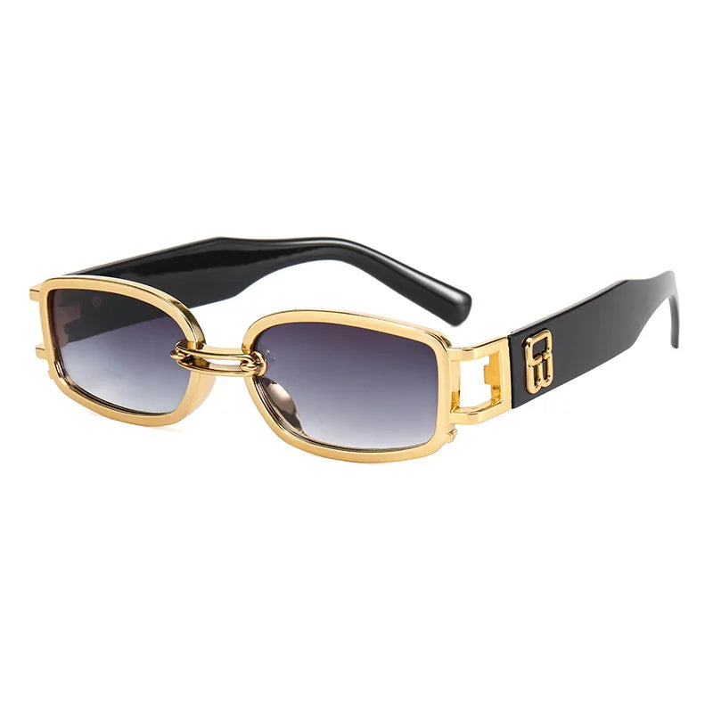 Óculos retangular de sol feminino  designer vintage estilo retro - Clássico que nunca sai de moda!