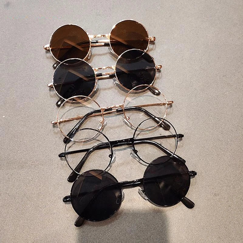 Óculos de Sol infantil masculino e feminino, rRedondos Vintage  UV400 - Estilo e proteção para seus olhos!