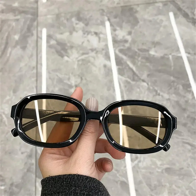 Óculos de sol oval masculino e feminino, de alta qualidade, moda vintage - Estilo vintage para um visual moderno!